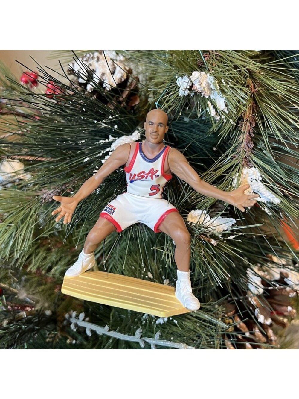 Grant Hill 1996 USA Dream Team Olympic Starting Lineup Christmas Tree Ornament